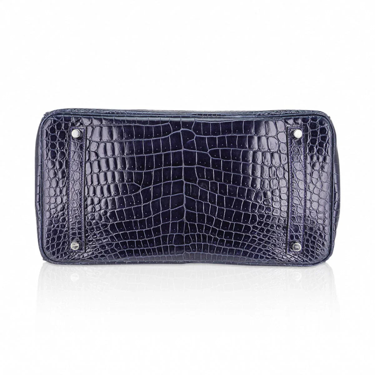 Birkin 35 Bleu Roi Porosus Crocodile Palladium Hardware