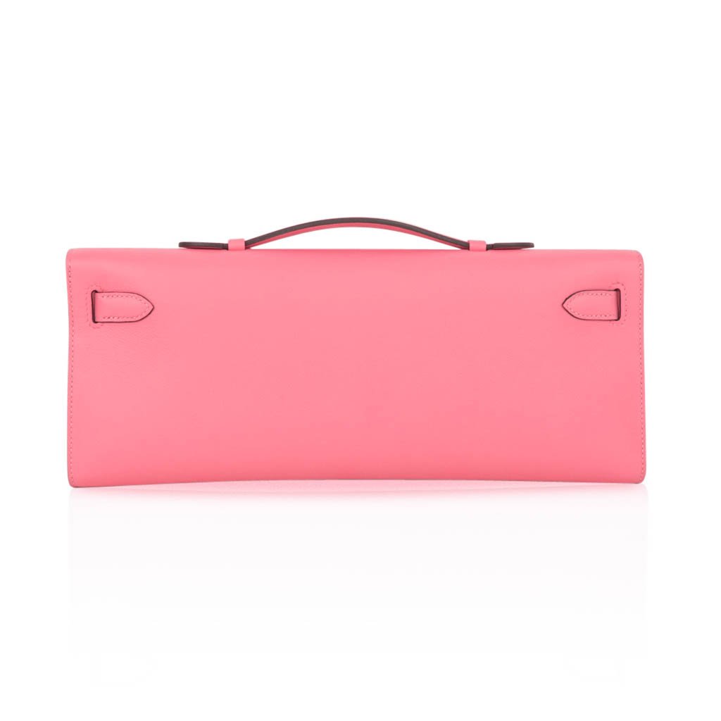 Kelly Cut Bag Pink Rose Azalee Swift with Palladium Hardware