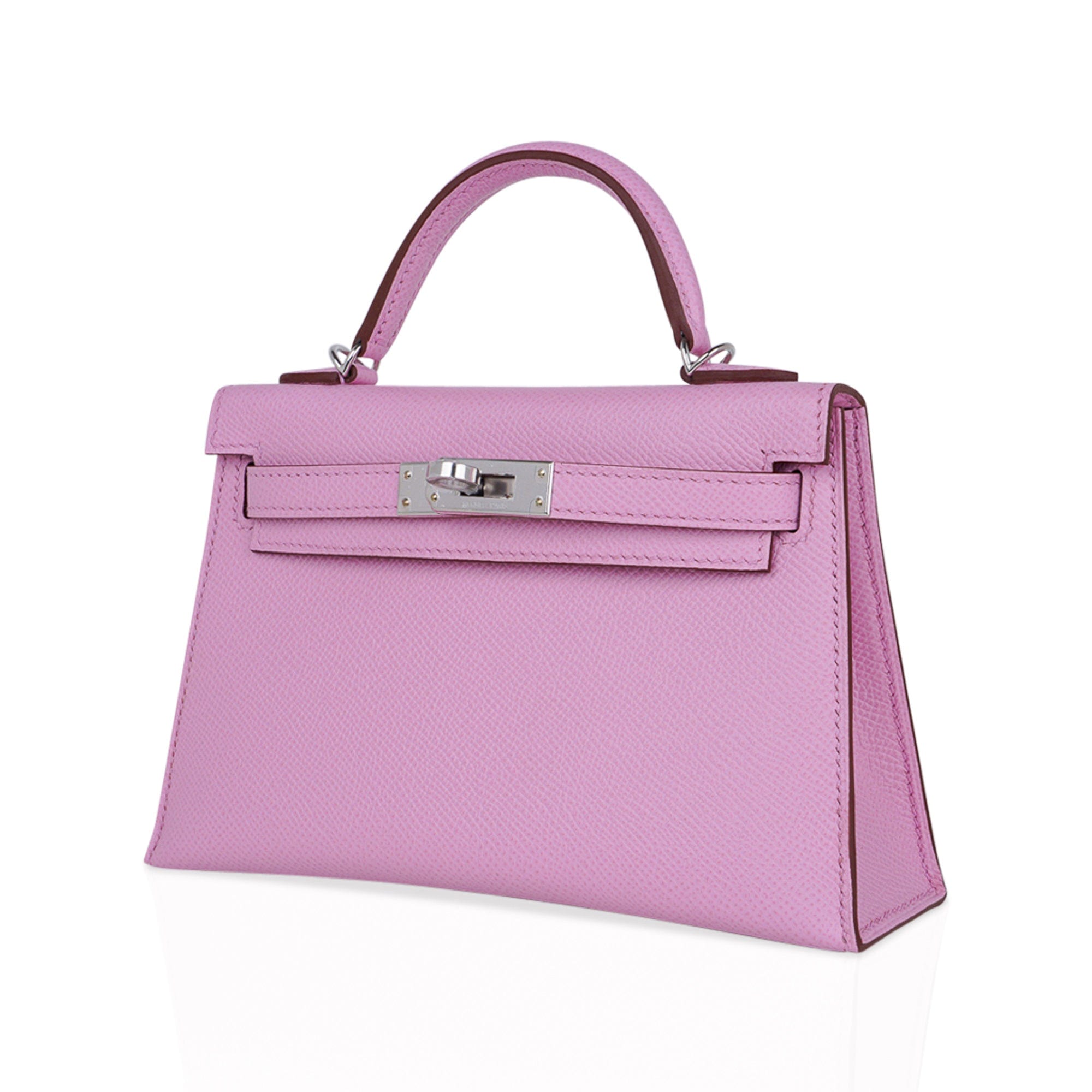Mini Kelly 20 Bag Sellier Mauve Sylvestre Epsom with Palladium Hardware