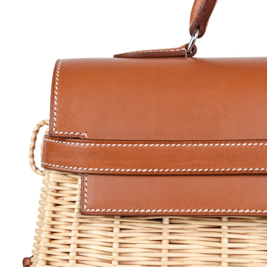 Kelly 35 Bag Picnic Wicker / Osier Palladium Hardware Limited Edition