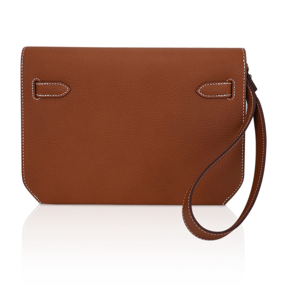 Kelly Depeches 25 Pouch Fauve Galop D’Vache Palladium Hardware