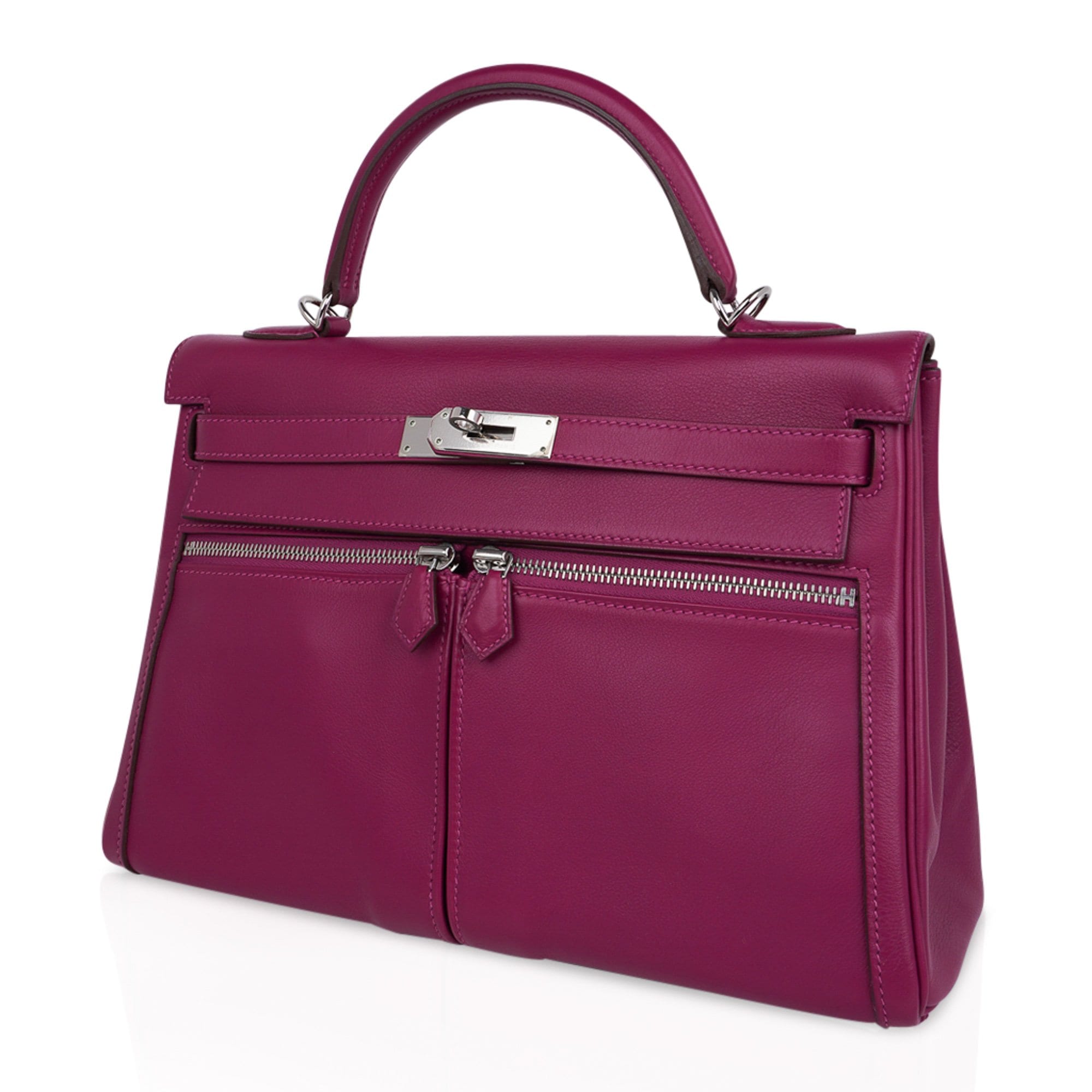 Limited Edition Kelly 32 Lakis Bag Tosca Swift Leather with Palladium Hardware